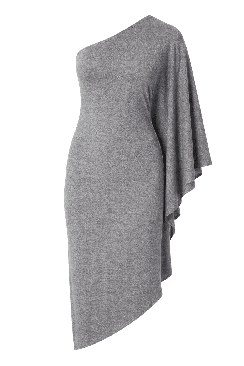 The Grey Drape Dress — custom made soft cotton dress, sewn to your measurements