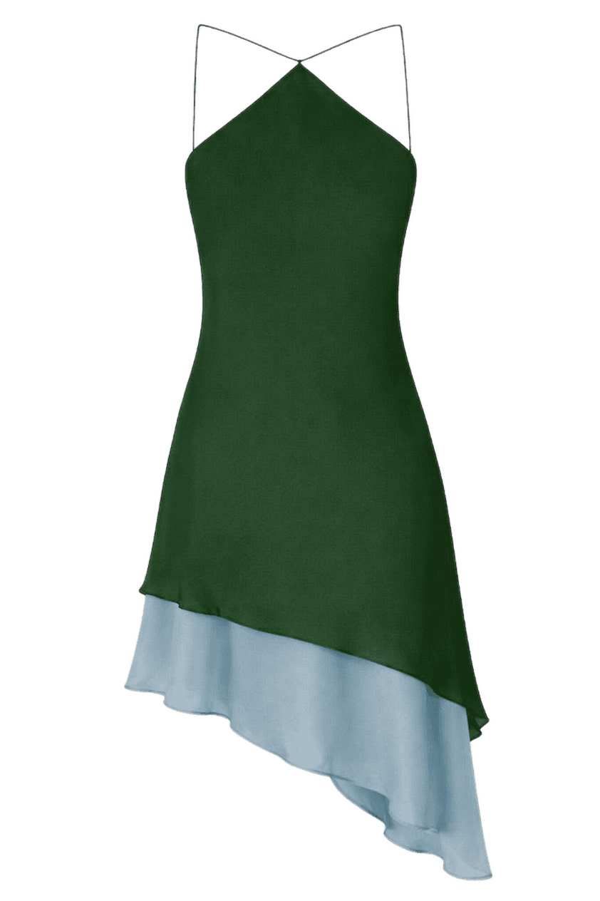 Green Dress — custom made soft crepe dress, sewn to your measurements