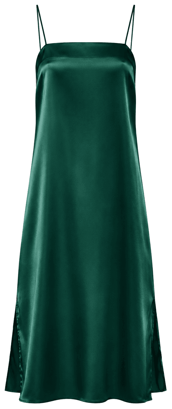 The Emerald Satin Slip