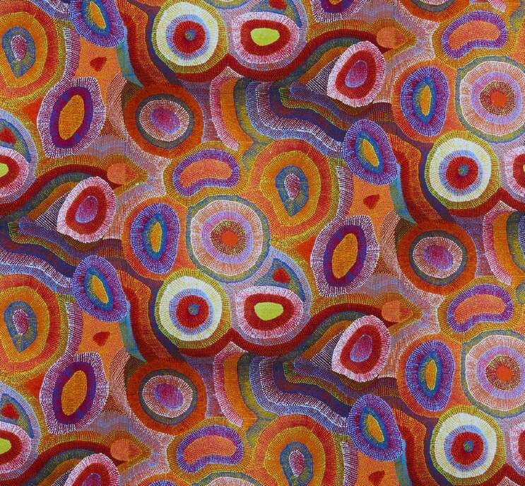 Agnes Brown, Water Dreaming by Agnes Nampijinpa Brown