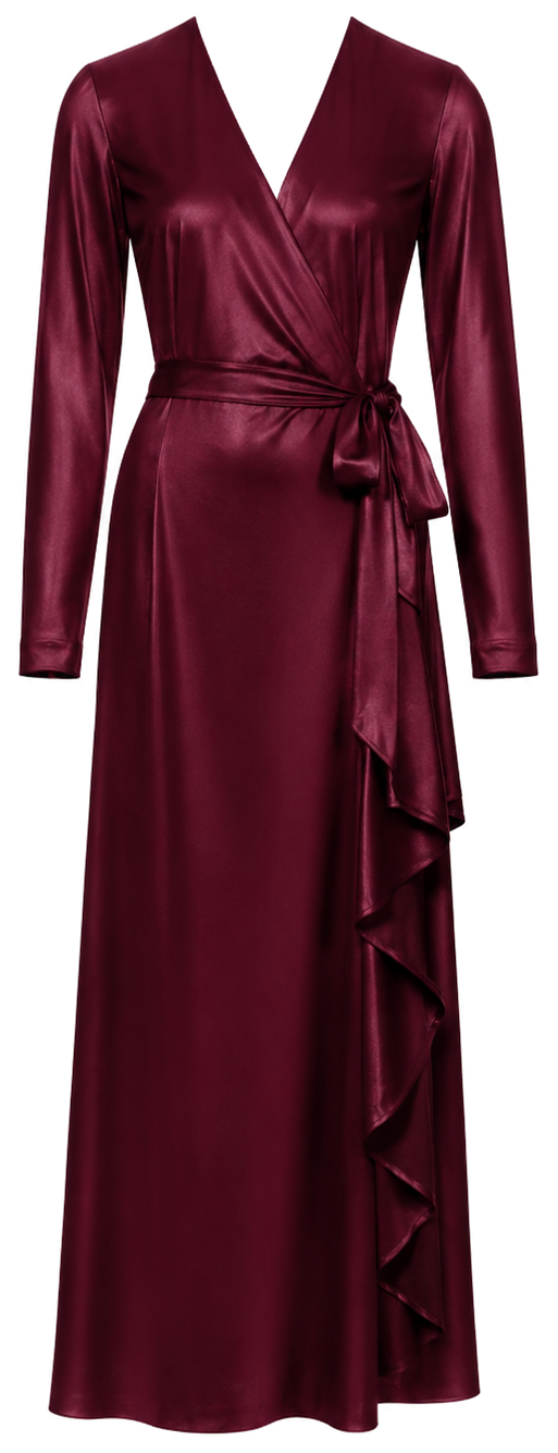 The Burgundy Satin Wrap
